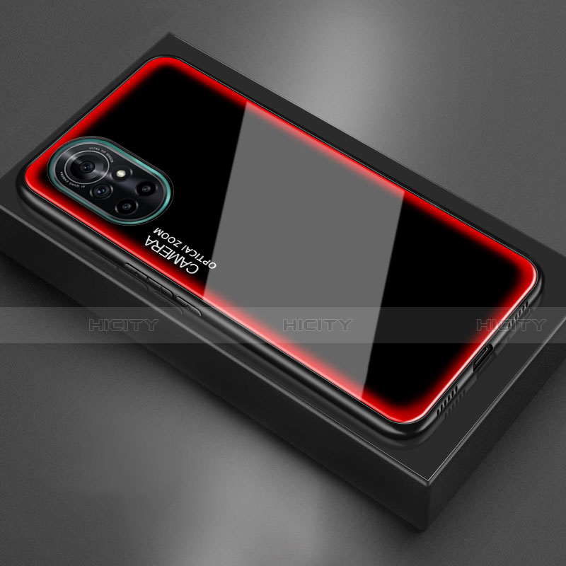 Coque Rebord Contour Silicone et Vitre Miroir Housse Etui M01 pour Huawei Nova 8 5G Plus