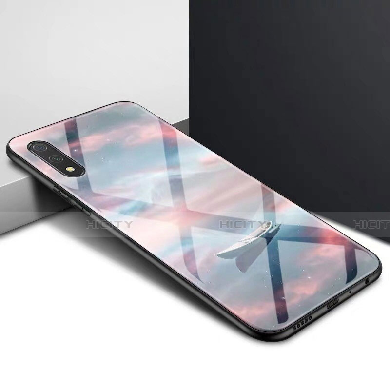 Coque Rebord Contour Silicone et Vitre Miroir Housse Etui M01 pour Huawei Y9 Prime (2019) Plus