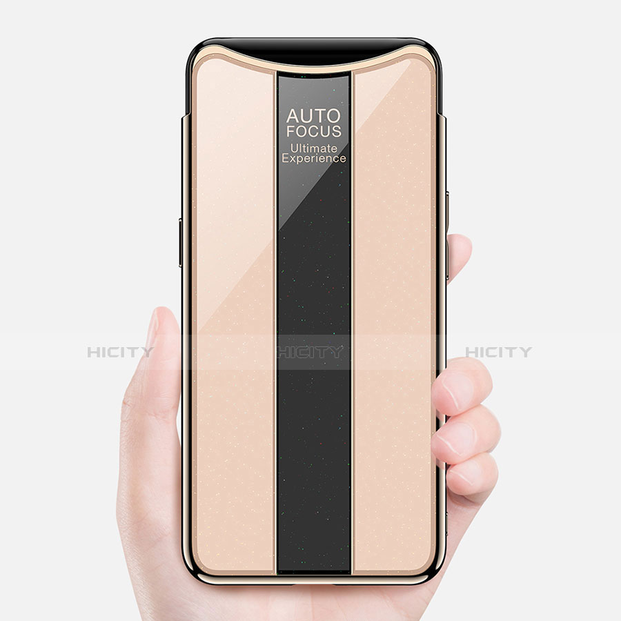 Coque Rebord Contour Silicone et Vitre Miroir Housse Etui M01 pour Oppo Find X Plus