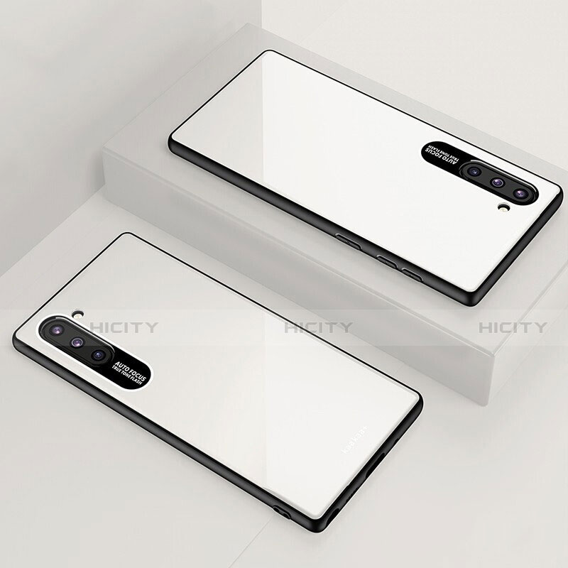 Coque Rebord Contour Silicone et Vitre Miroir Housse Etui M01 pour Samsung Galaxy Note 10 5G Plus