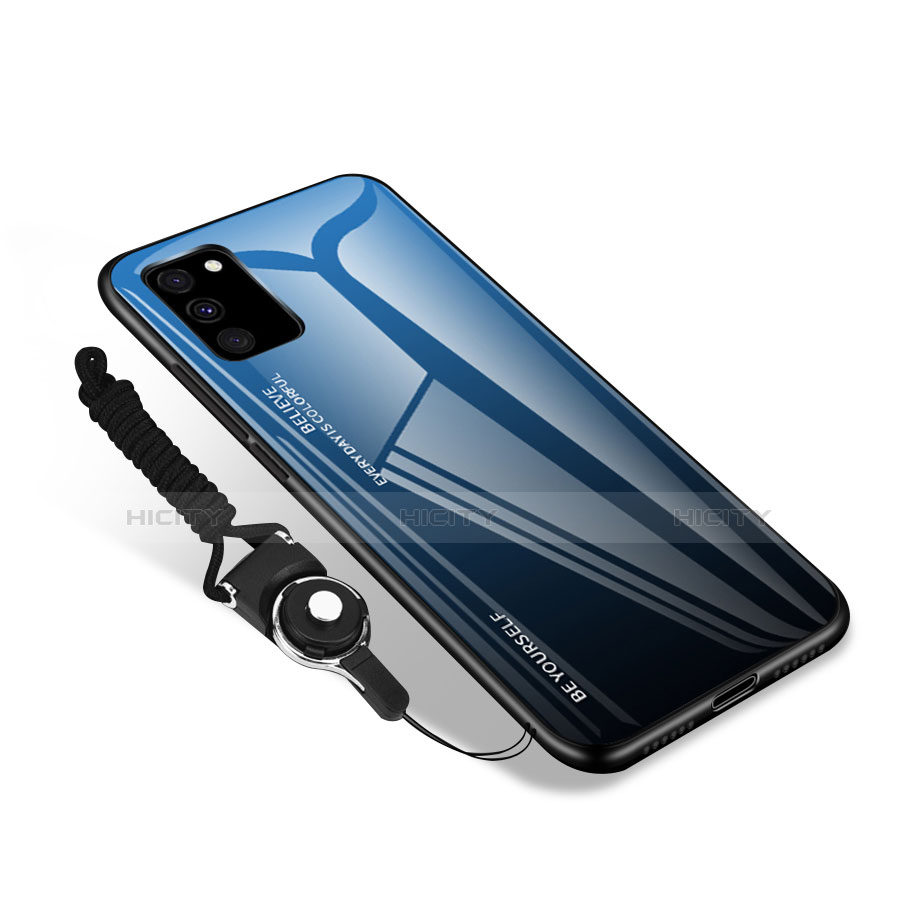 Coque Rebord Contour Silicone et Vitre Miroir Housse Etui M01 pour Samsung Galaxy S20 FE 4G Bleu Plus