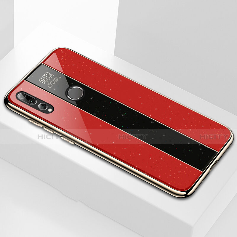 Coque Rebord Contour Silicone et Vitre Miroir Housse Etui M02 pour Huawei Enjoy 9s Rouge Plus