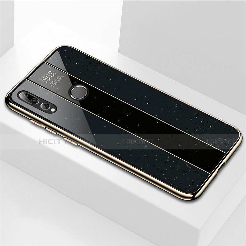 Coque Rebord Contour Silicone et Vitre Miroir Housse Etui M02 pour Huawei P Smart+ Plus (2019) Noir Plus