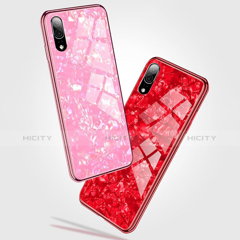 Coque Rebord Contour Silicone et Vitre Miroir Housse Etui M02 pour Huawei P20 Plus