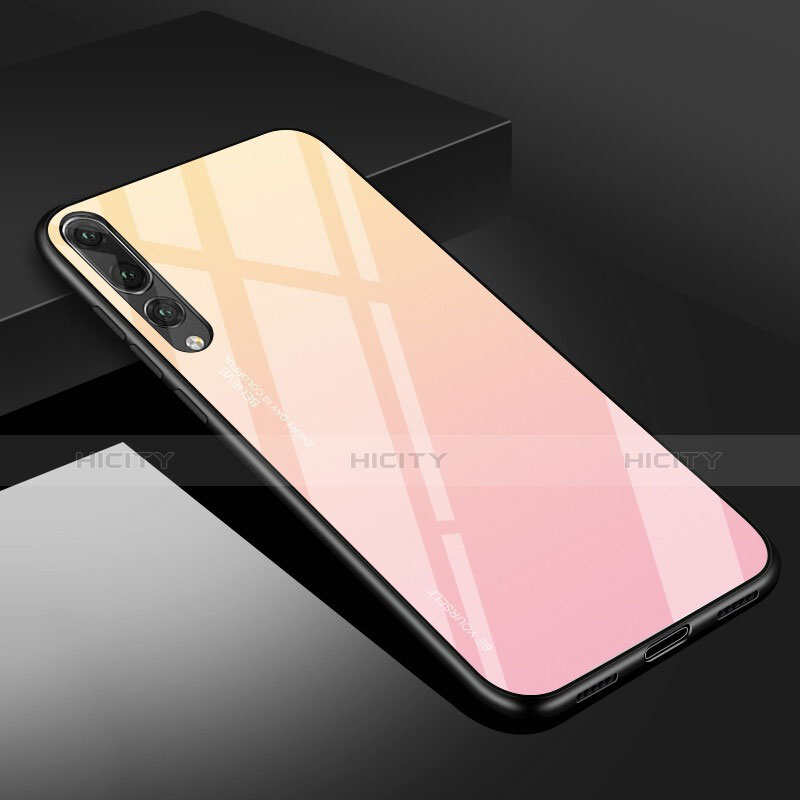 Coque Rebord Contour Silicone et Vitre Miroir Housse Etui M02 pour Huawei P20 Pro Plus