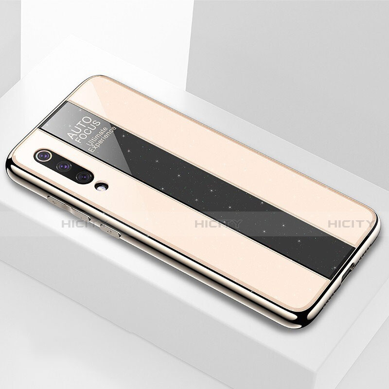 Coque Rebord Contour Silicone et Vitre Miroir Housse Etui M02 pour Xiaomi Mi 9 Lite Or Plus