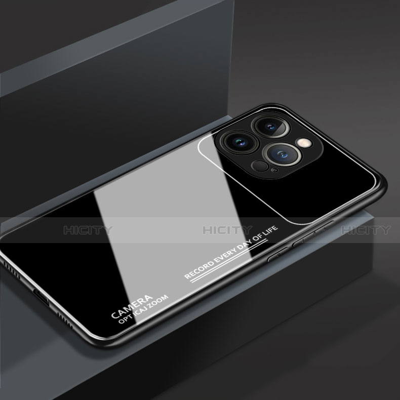 Coque Rebord Contour Silicone et Vitre Miroir Housse Etui M03 pour Apple iPhone 14 Pro Plus