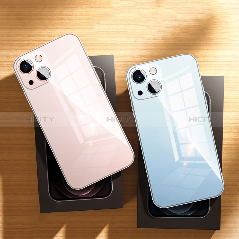 Coque Rebord Contour Silicone et Vitre Miroir Housse Etui M08 pour Apple iPhone 15 Plus Plus