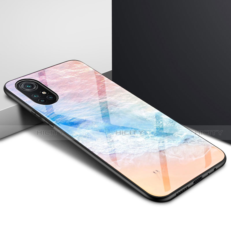 Coque Rebord Contour Silicone et Vitre Miroir Housse Etui pour Huawei Nova 8 Pro 5G Colorful Plus