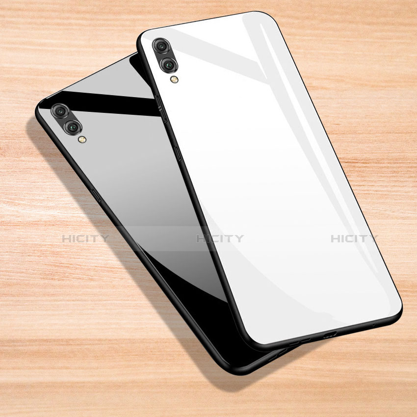 Coque Rebord Contour Silicone et Vitre Miroir Housse Etui pour Huawei Y7 (2019) Plus