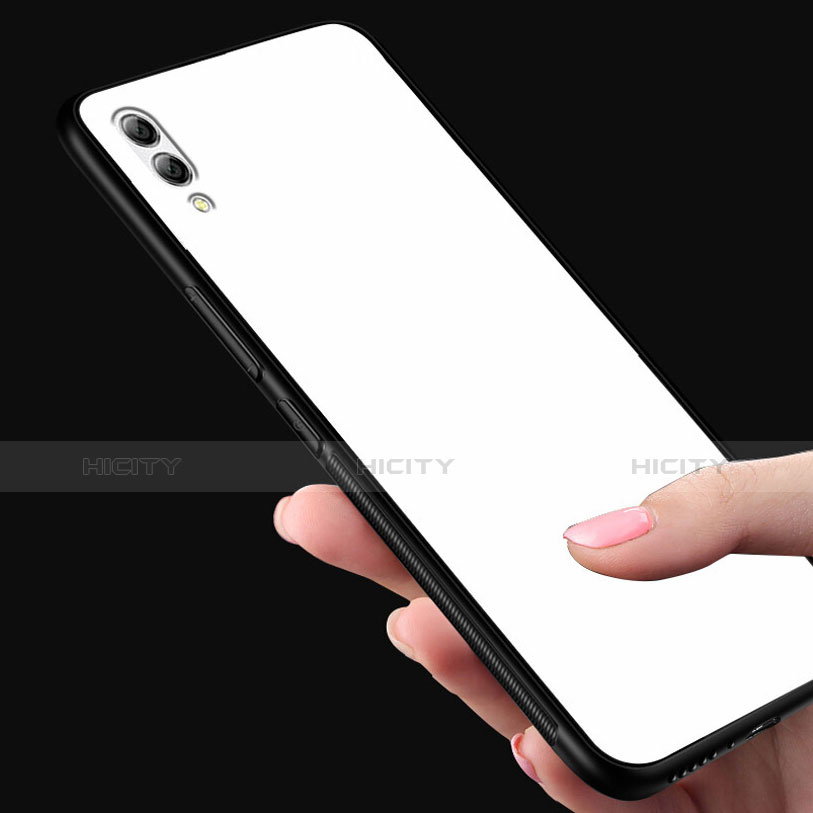 Coque Rebord Contour Silicone et Vitre Miroir Housse Etui pour Huawei Y7 Prime (2019) Plus