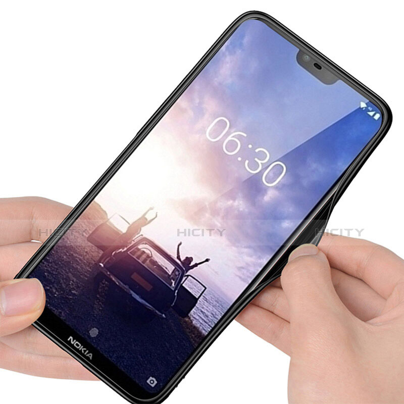 Coque Rebord Contour Silicone et Vitre Miroir Housse Etui pour Nokia 6.1 Plus Plus