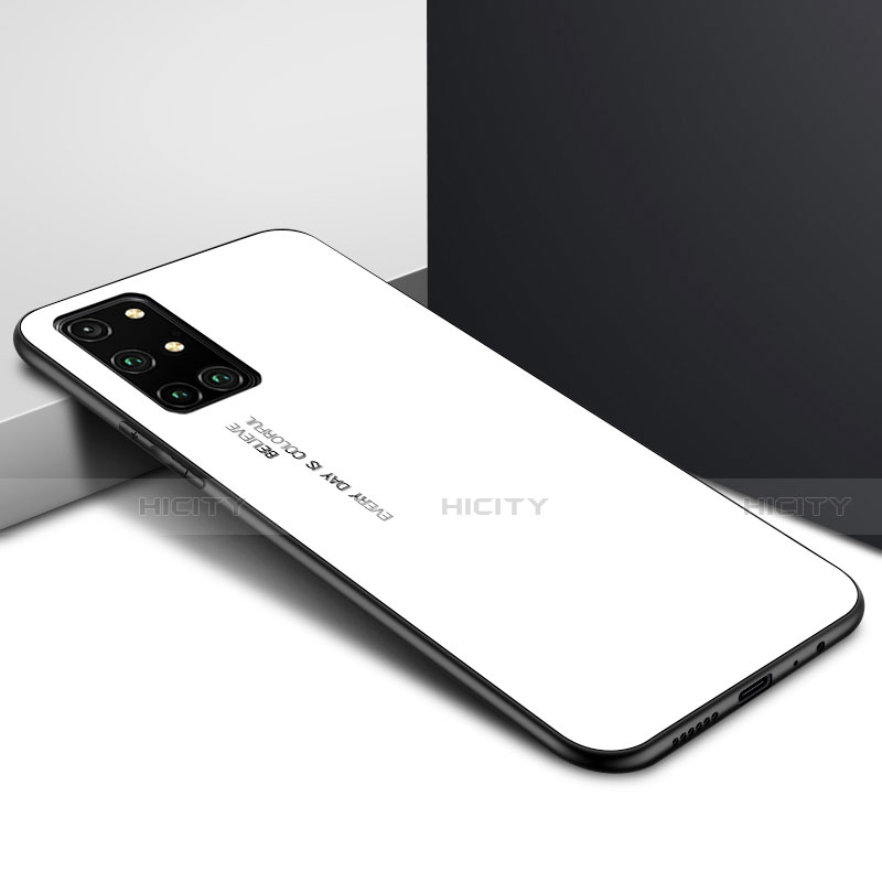 Coque Rebord Contour Silicone et Vitre Miroir Housse Etui pour OnePlus 8T 5G Blanc Plus