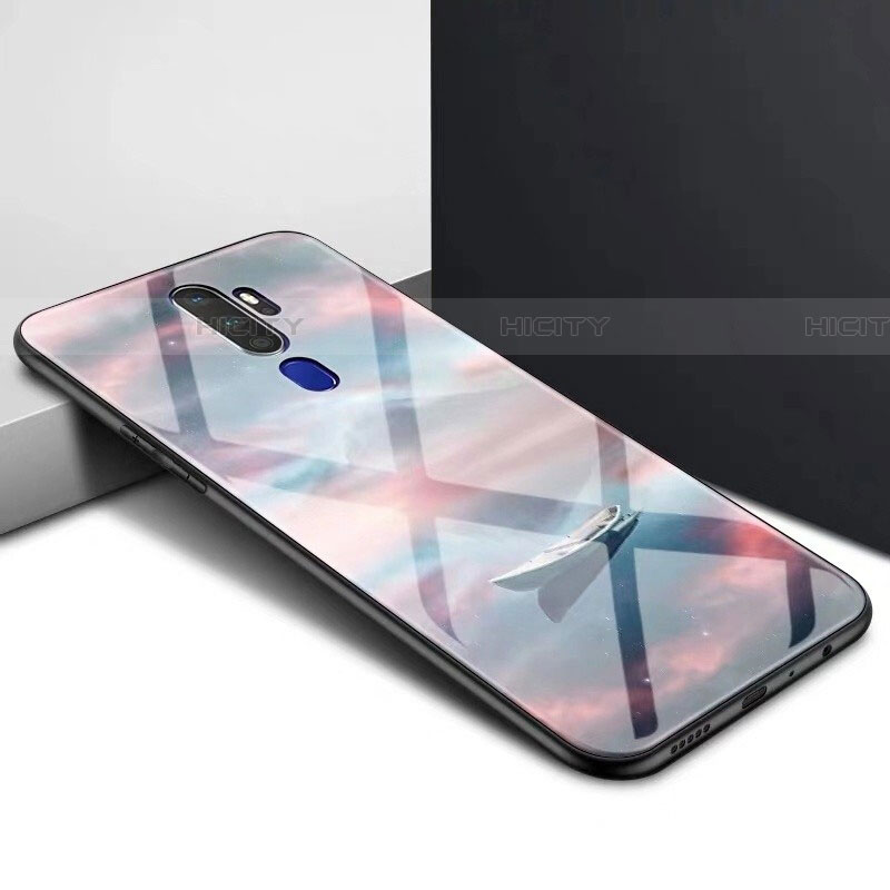 Coque Rebord Contour Silicone et Vitre Miroir Housse Etui pour Oppo A11 Plus