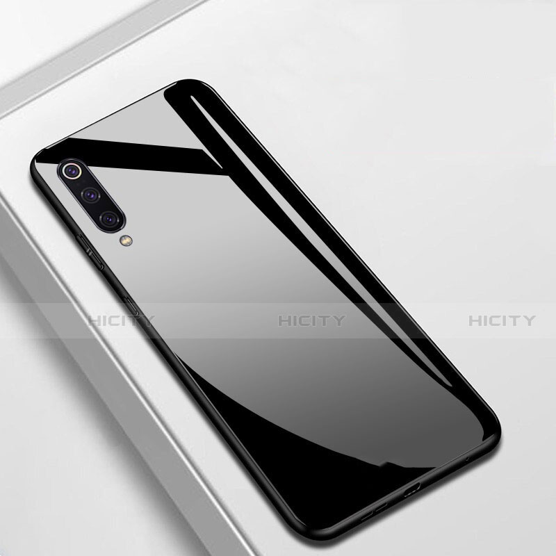 Coque Rebord Contour Silicone et Vitre Miroir Housse Etui pour Xiaomi CC9e Plus