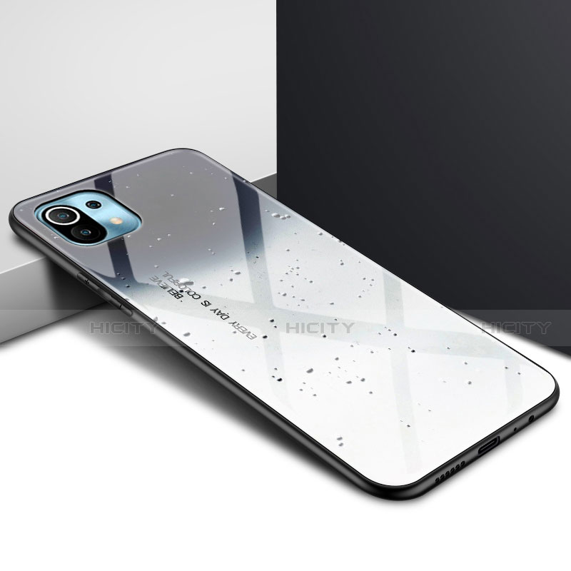 Coque Rebord Contour Silicone et Vitre Miroir Housse Etui pour Xiaomi Mi 11 Lite 5G Plus