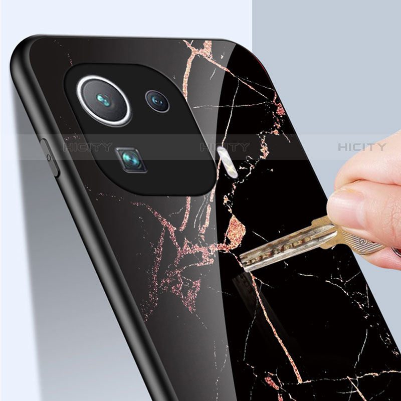 Coque Rebord Contour Silicone et Vitre Miroir Housse Etui pour Xiaomi Mi 11 Pro 5G Plus