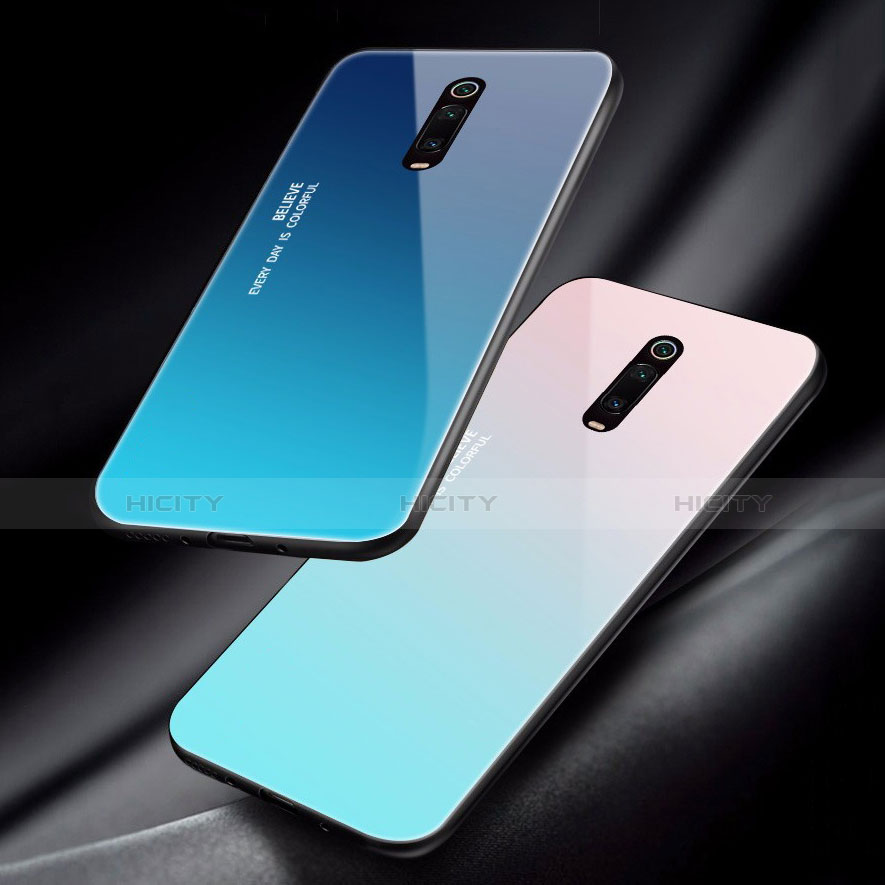 Coque Rebord Contour Silicone et Vitre Miroir Housse Etui pour Xiaomi Mi 9T Plus