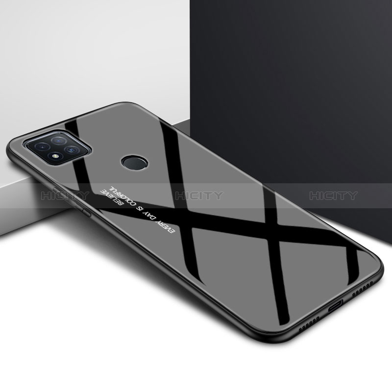 Coque Rebord Contour Silicone et Vitre Miroir Housse Etui pour Xiaomi POCO C31 Noir Plus