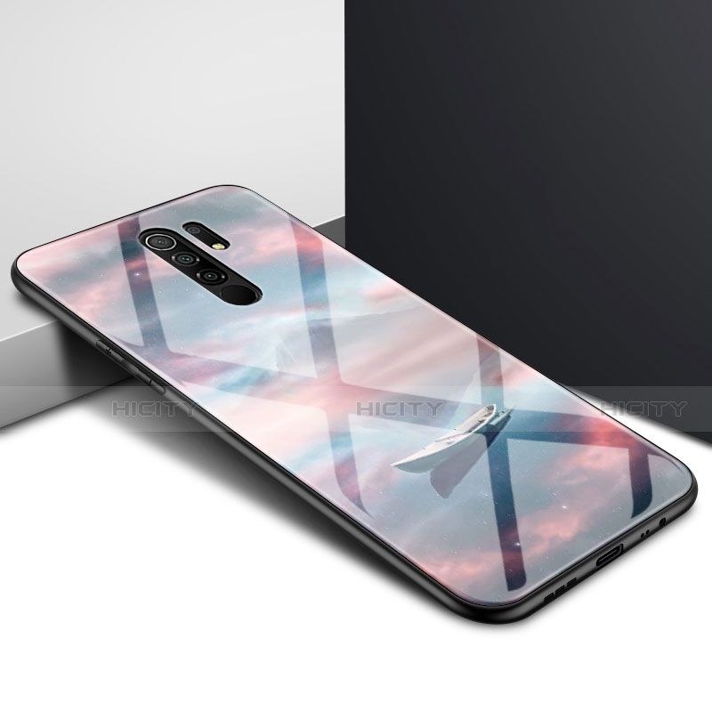 Coque Rebord Contour Silicone et Vitre Miroir Housse Etui pour Xiaomi Redmi 9 Plus