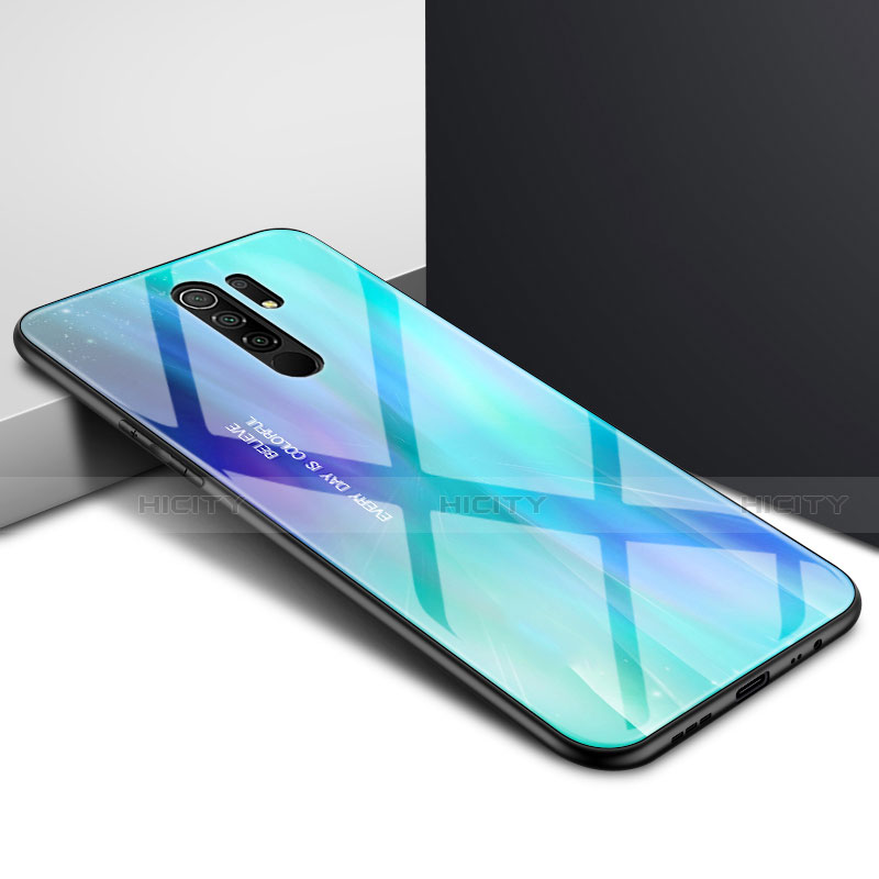 Coque Rebord Contour Silicone et Vitre Miroir Housse Etui pour Xiaomi Redmi 9 Plus