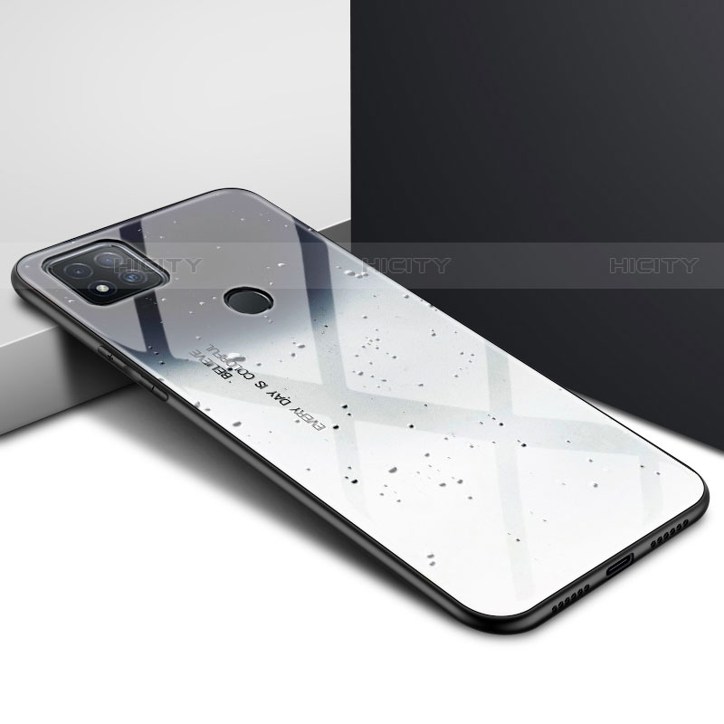 Coque Rebord Contour Silicone et Vitre Miroir Housse Etui pour Xiaomi Redmi 9C Gris Plus