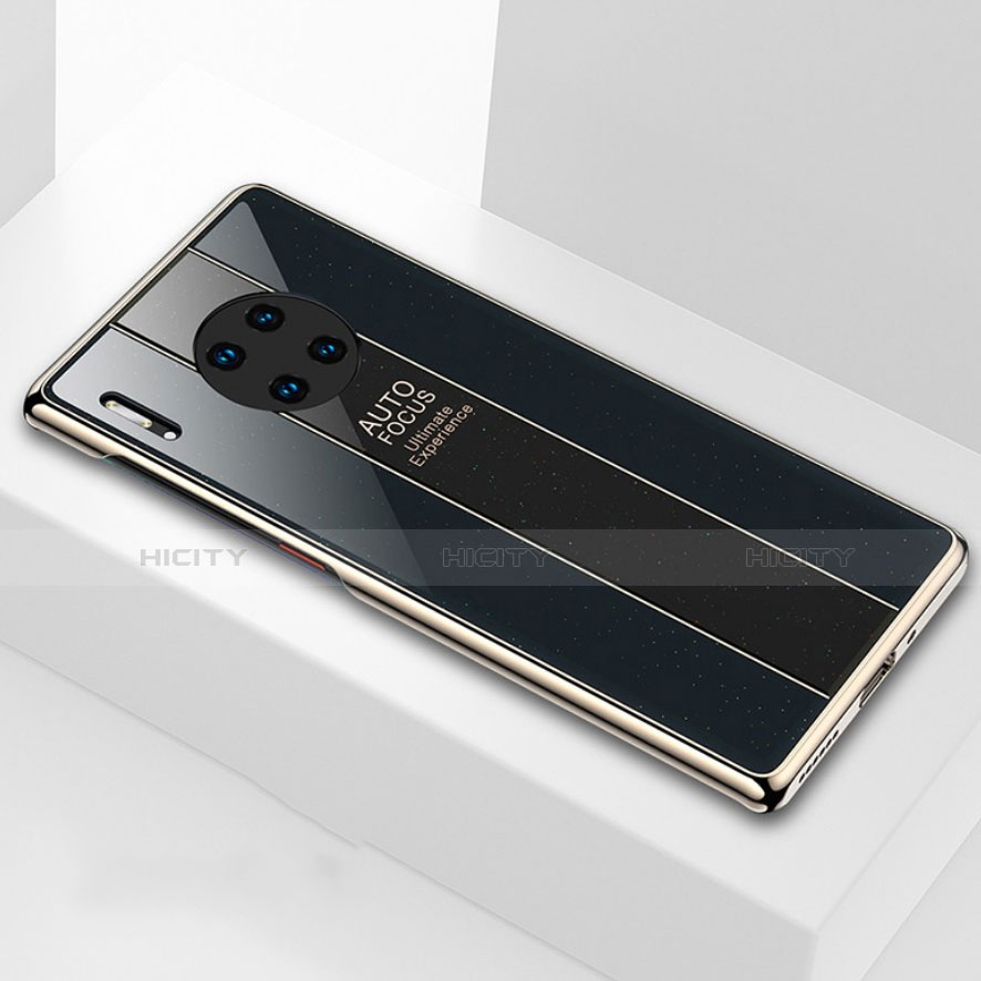 Coque Rebord Contour Silicone et Vitre Miroir Housse Etui T01 pour Huawei Mate 30 Noir Plus