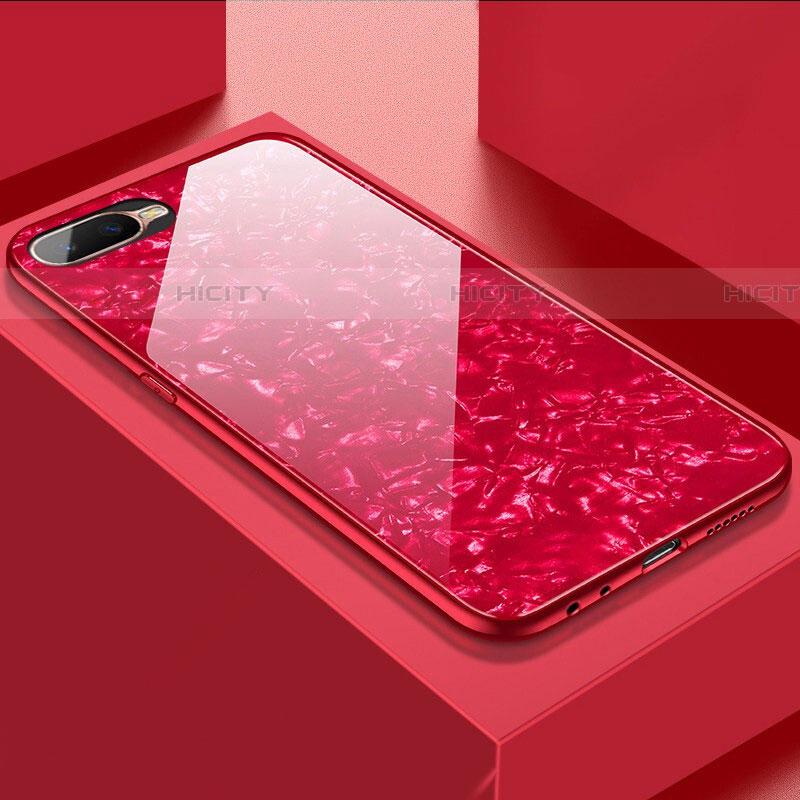 Coque Rebord Contour Silicone et Vitre Miroir Housse Etui T01 pour Oppo RX17 Neo Plus