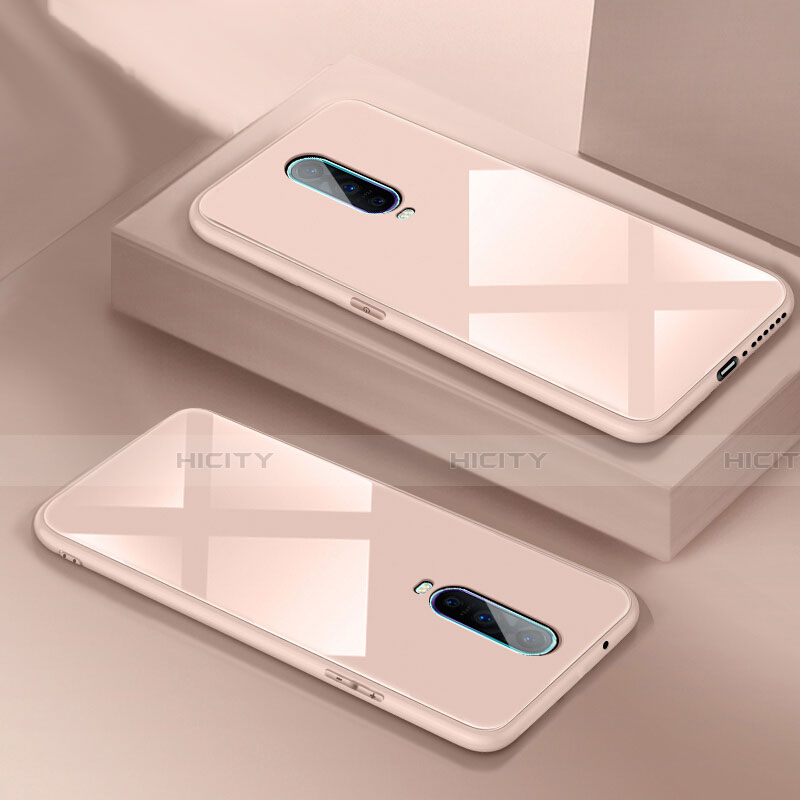 Coque Rebord Contour Silicone et Vitre Miroir Housse Etui T02 pour Oppo R17 Pro Plus