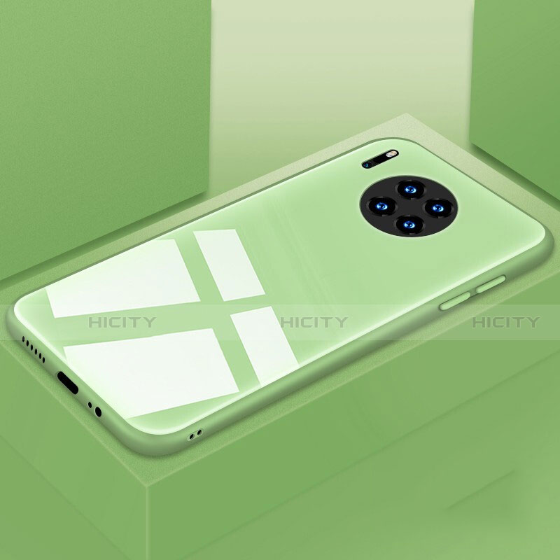 Coque Rebord Contour Silicone et Vitre Miroir Housse Etui T03 pour Huawei Mate 30 5G Vert Plus