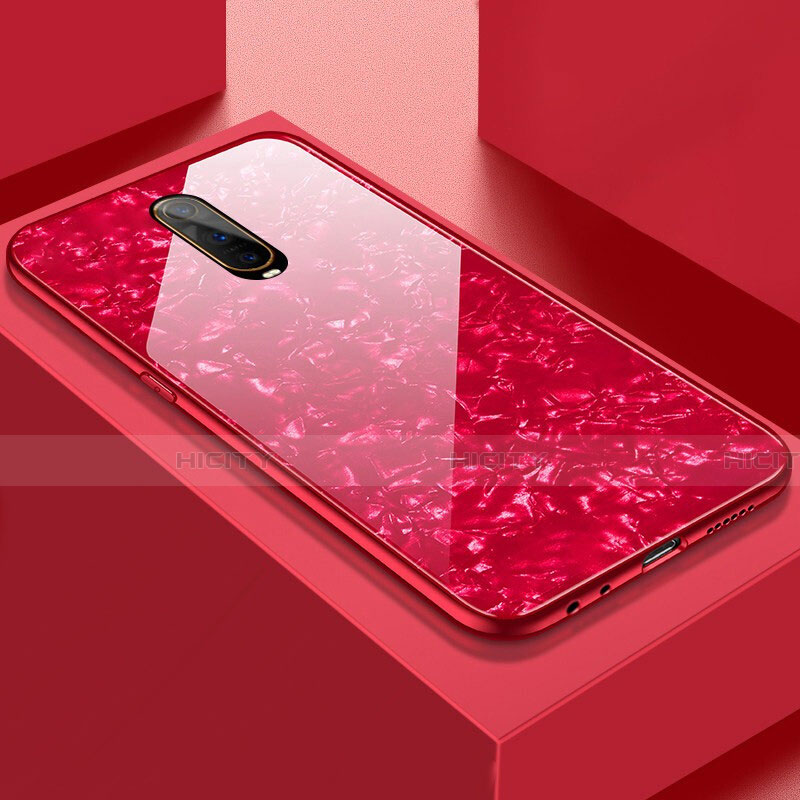 Coque Rebord Contour Silicone et Vitre Miroir Housse Etui T05 pour Oppo R17 Pro Plus