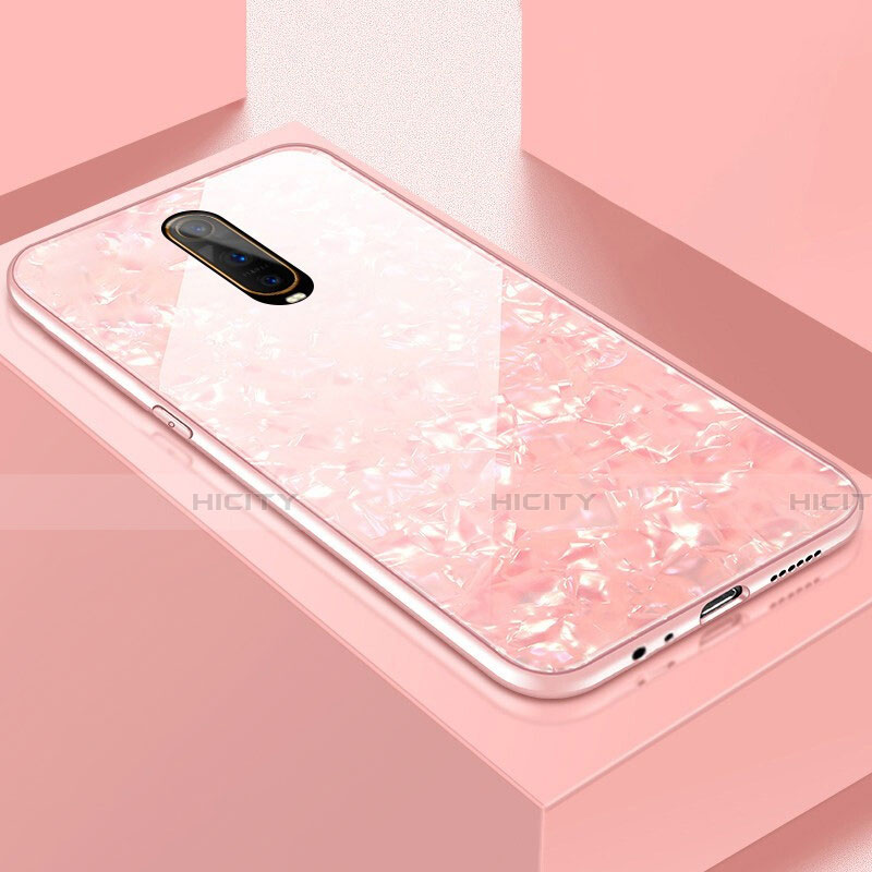 Coque Rebord Contour Silicone et Vitre Miroir Housse Etui T05 pour Oppo R17 Pro Plus