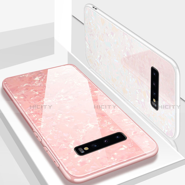 Coque Rebord Contour Silicone et Vitre Miroir Housse Etui U01 pour Samsung Galaxy S10 Plus