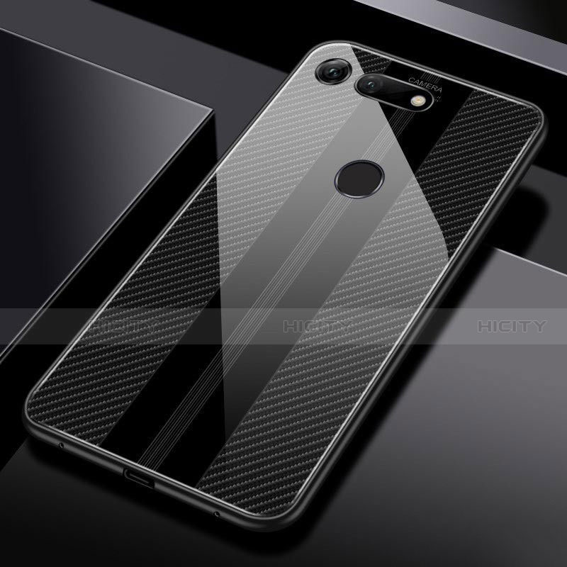Coque Rebord Contour Silicone et Vitre Miroir Housse Etui Z03 pour Huawei Honor View 20 Noir Plus