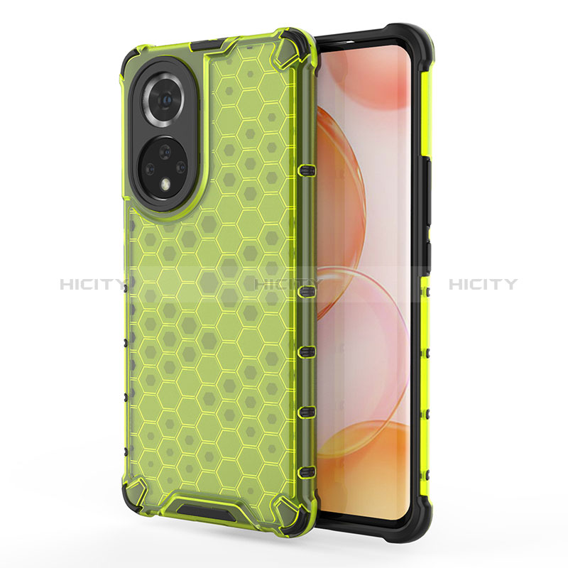 Coque Rebord Contour Silicone et Vitre Transparente Housse Etui 360 Degres AM1 pour Huawei Honor 50 5G Vert Plus