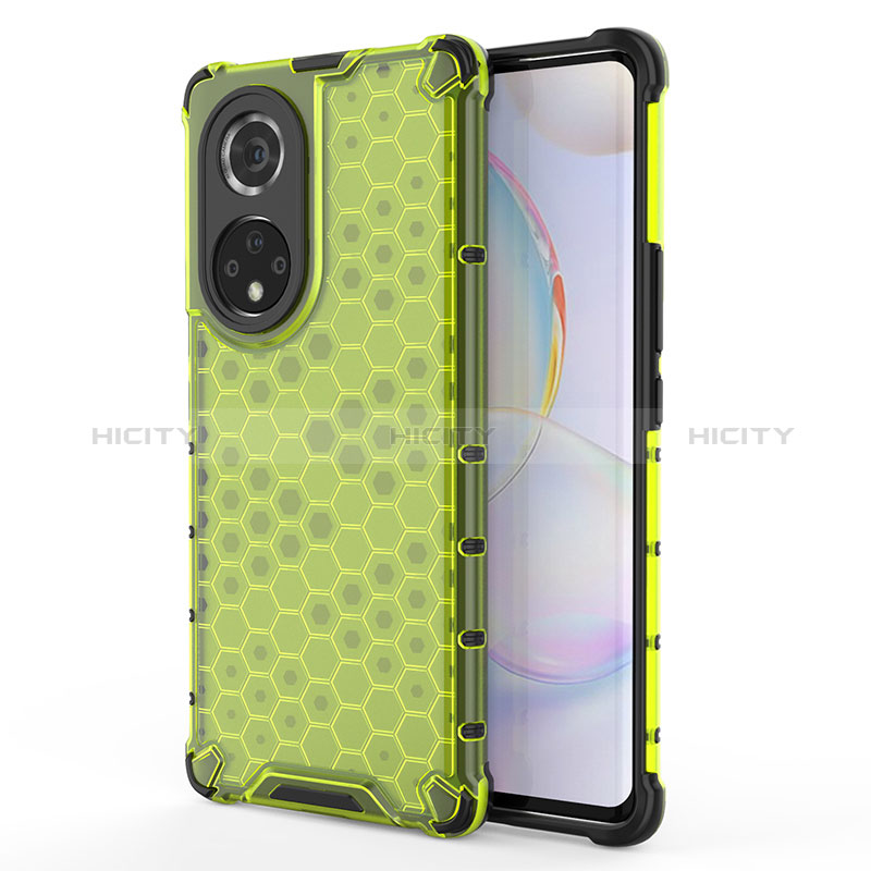 Coque Rebord Contour Silicone et Vitre Transparente Housse Etui 360 Degres AM1 pour Huawei Honor 50 Pro 5G Vert Plus