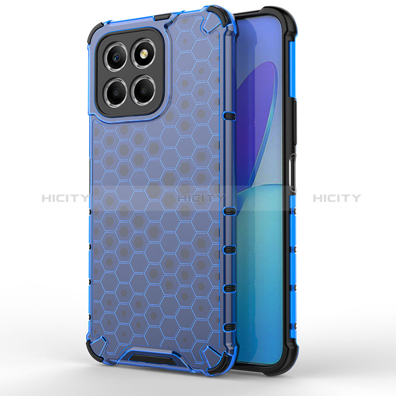 Coque Rebord Contour Silicone et Vitre Transparente Housse Etui 360 Degres AM1 pour Huawei Honor 70 Lite 5G Bleu Plus