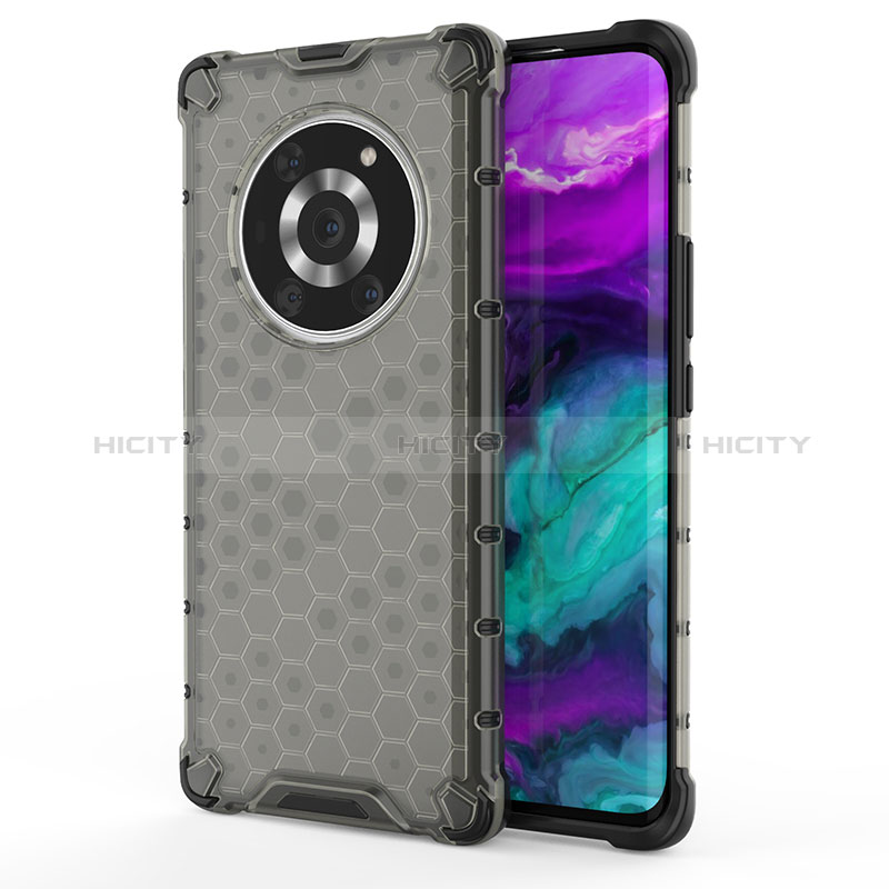 Coque Rebord Contour Silicone et Vitre Transparente Housse Etui 360 Degres AM1 pour Huawei Honor Magic3 Pro 5G Noir Plus