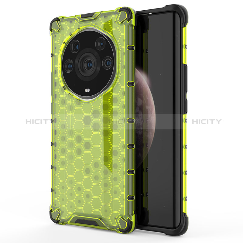 Coque Rebord Contour Silicone et Vitre Transparente Housse Etui 360 Degres AM1 pour Huawei Honor Magic3 Pro+ Plus 5G Vert Plus