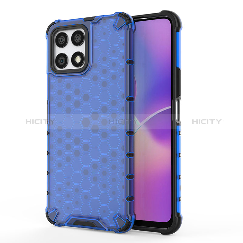 Coque Rebord Contour Silicone et Vitre Transparente Housse Etui 360 Degres AM1 pour Huawei Honor X30i Bleu Plus