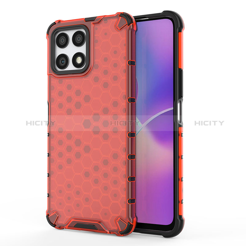 Coque Rebord Contour Silicone et Vitre Transparente Housse Etui 360 Degres AM1 pour Huawei Honor X30i Rouge Plus