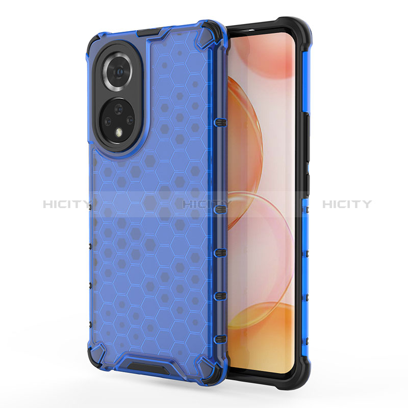 Coque Rebord Contour Silicone et Vitre Transparente Housse Etui 360 Degres AM1 pour Huawei Nova 9 Bleu Plus