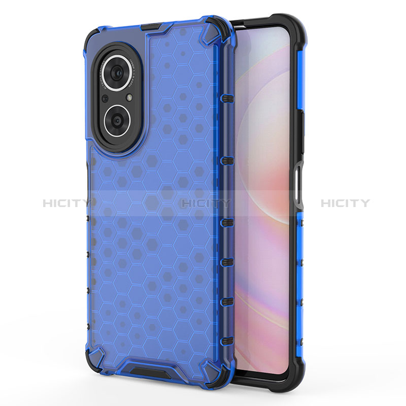 Coque Rebord Contour Silicone et Vitre Transparente Housse Etui 360 Degres AM1 pour Huawei Nova 9 SE Bleu Plus