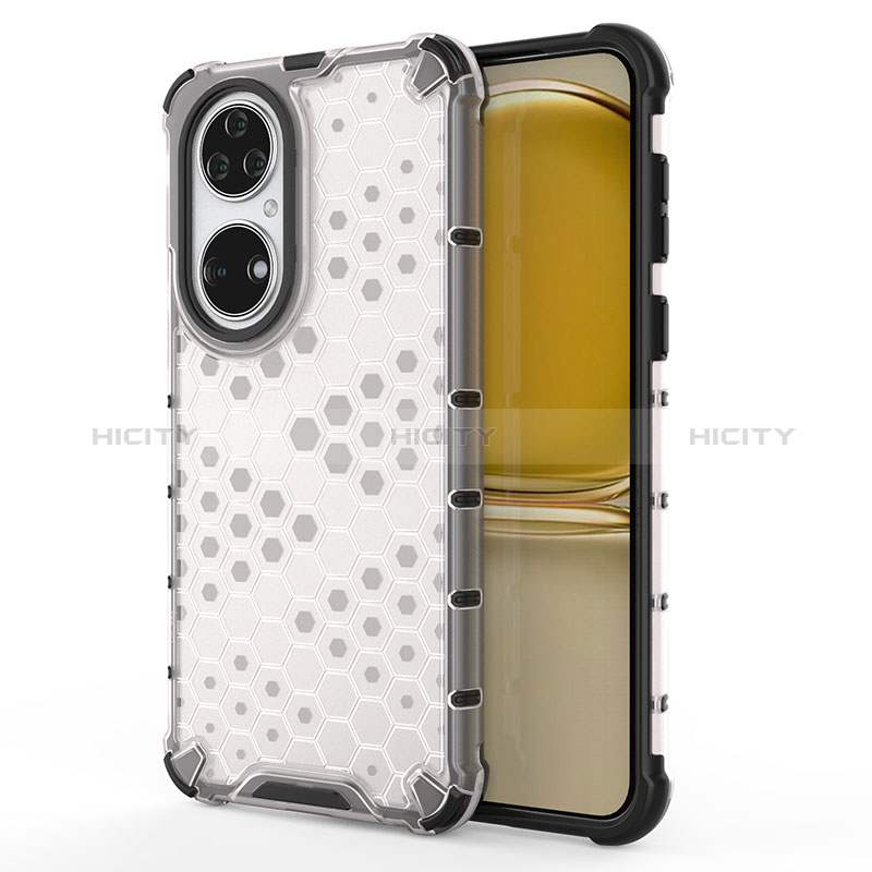 Coque Rebord Contour Silicone et Vitre Transparente Housse Etui 360 Degres AM1 pour Huawei P50 Pro Plus