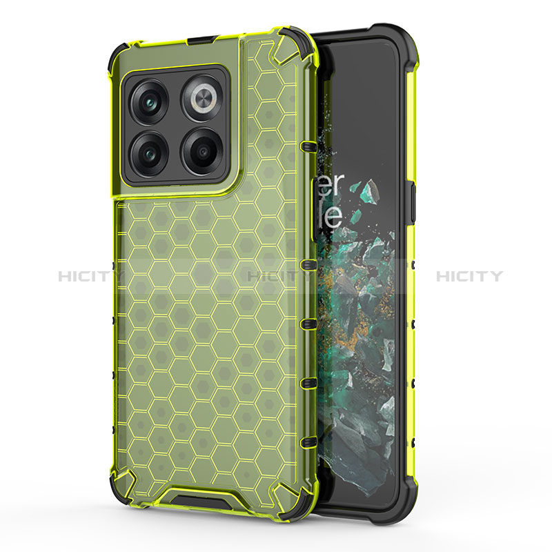 Coque Rebord Contour Silicone et Vitre Transparente Housse Etui 360 Degres AM1 pour OnePlus 10T 5G Vert Plus