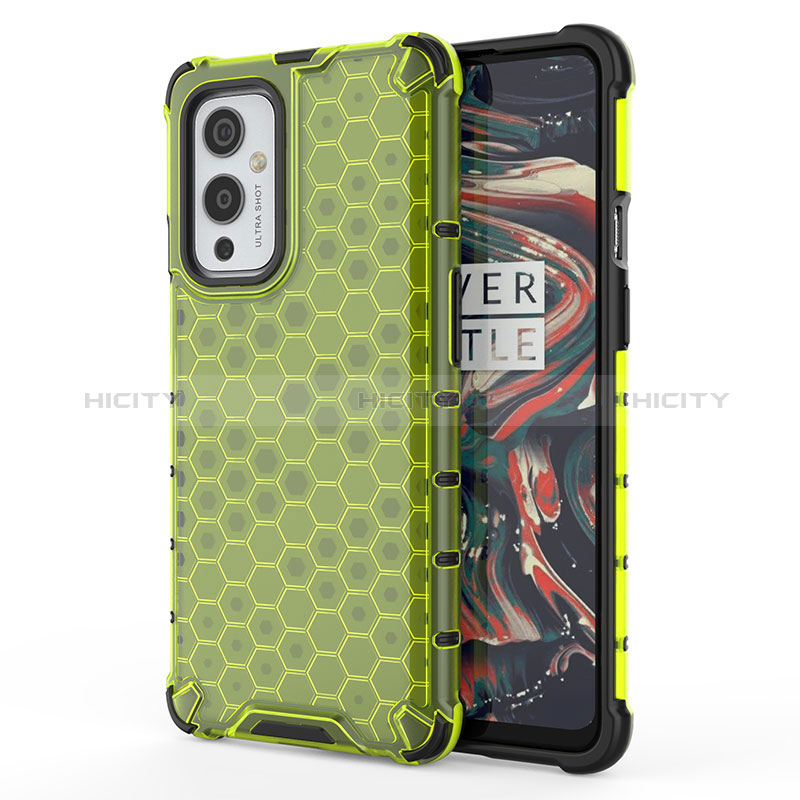 Coque Rebord Contour Silicone et Vitre Transparente Housse Etui 360 Degres AM1 pour OnePlus 9 5G Vert Plus