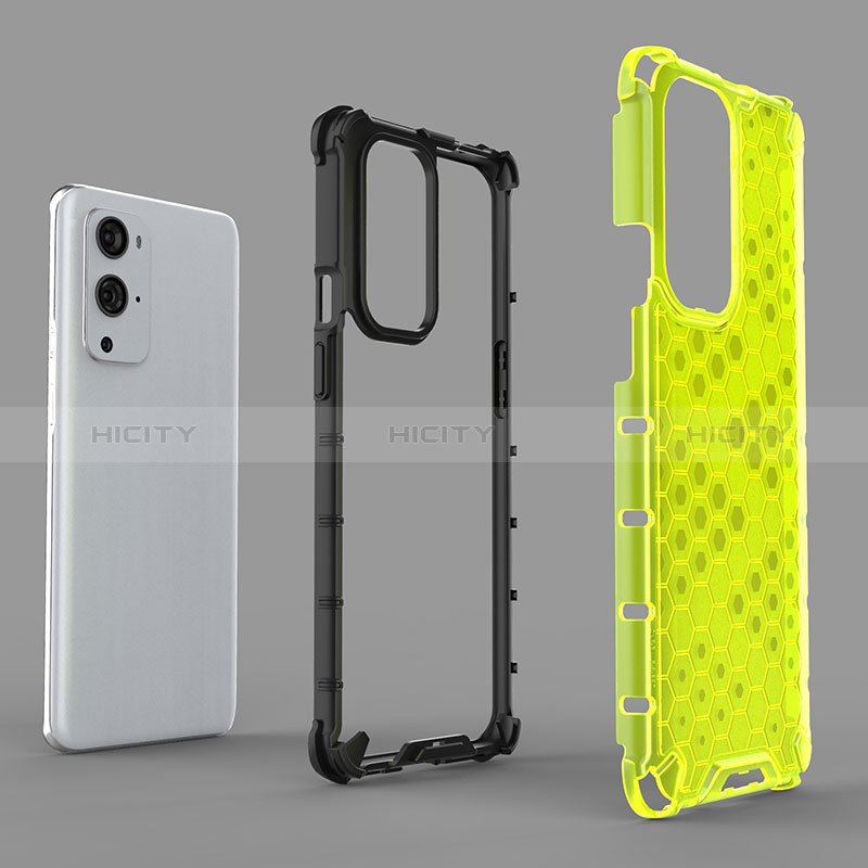 Coque Rebord Contour Silicone et Vitre Transparente Housse Etui 360 Degres AM1 pour OnePlus 9 Pro 5G Plus