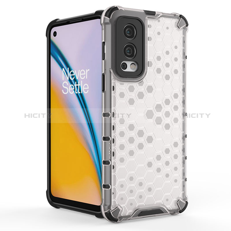 Coque Rebord Contour Silicone et Vitre Transparente Housse Etui 360 Degres AM1 pour OnePlus Nord 2 5G Plus