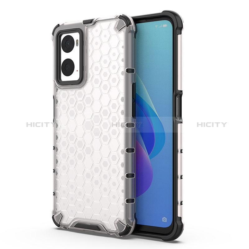 Coque Rebord Contour Silicone et Vitre Transparente Housse Etui 360 Degres AM1 pour Oppo A36 Blanc Plus