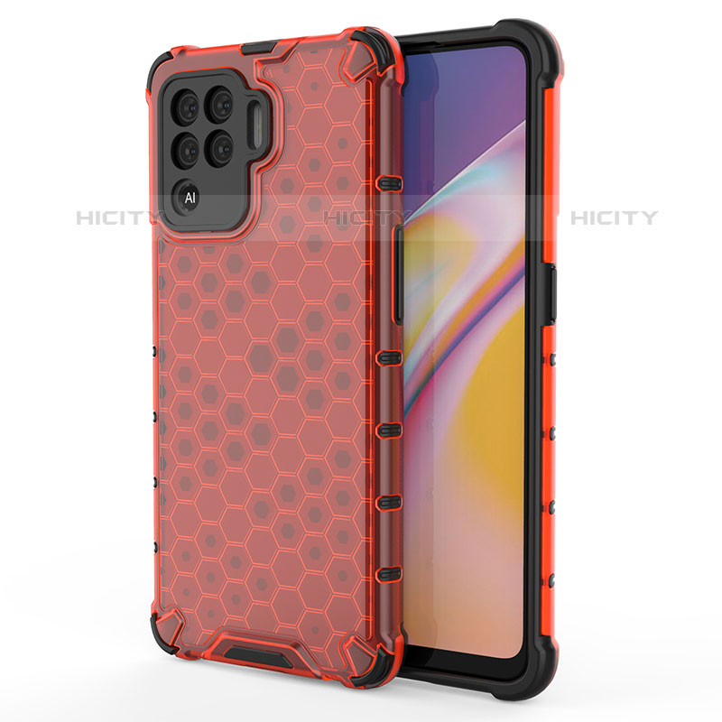 Coque Rebord Contour Silicone et Vitre Transparente Housse Etui 360 Degres AM1 pour Oppo A94 4G Rouge Plus